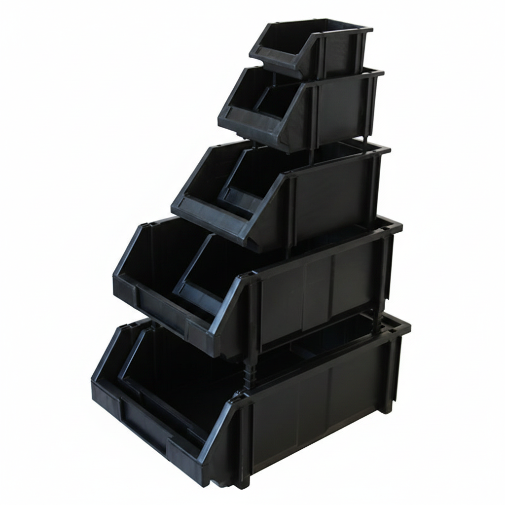 ESD Bin Shelf TSC-ESD-BIN-SHELF-863716 — Conductive PP, 10⁴–10⁹ Ω surface resistance, ESD Bin Shelf for ESD-safe electronics manufacturing