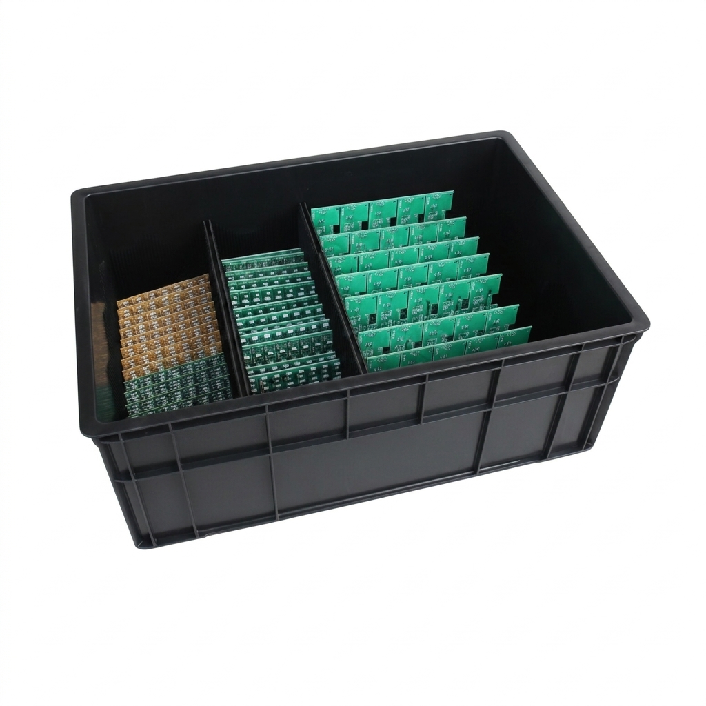 ESD PCB Rack TSC-ESD-PCB-RACK-289157 — Conductive PP, 10⁴–10⁹ Ω surface resistance, ESD PCB Rack for ESD-safe electronics manufacturing